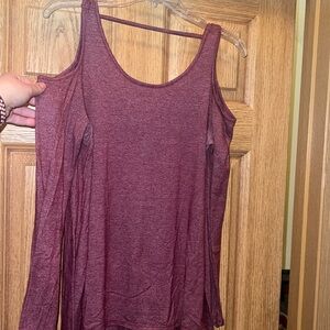 Long sleeve cold shoulder — size M fits like L/XL